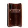iPhone 12 / 12 Pro Denior Oil Wax Cowhide DK Magnetic Button Leather Phone Case - Brown