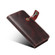 iPhone 12 / 12 Pro Denior Oil Wax Cowhide DK Magnetic Button Leather Phone Case - Dark Red