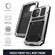 iPhone 12 / 12 Pro R-JUST Shockproof Waterproof Dust-proof Metal + Silicone Protective Case with Holder - Silver