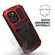 iPhone 12 / 12 Pro R-JUST Shockproof Waterproof Dust-proof Metal + Silicone Protective Case with Holder - Red