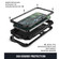 iPhone 12 / 12 Pro R-JUST Shockproof Waterproof Dust-proof Metal + Silicone Protective Case with Holder - Black