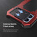 iPhone 12 / 12 Pro Camshield Shockproof Life Waterproof Dustproof Metal Case with Holder - Red