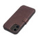 iPhone 12 / 12 Pro QIALINO Business Magnetic Horizontal Flip Leather Case with Card Slots & Wallet - Dark Brown
