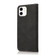 iPhone 12 mini Dual-color Stitching Leather Phone Case - Black Rose Gold