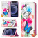 iPhone 12 mini Colored Drawing Pattern Invisible Magnetic Horizontal Flip PU Leather Case with Holder & Card Slots & Wallet  - Two Butterflies