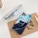 iPhone 12 mini Ocean Wave Coral IMD Smooth Marbled Mobile Phone Case with Folding Holder - Purple SA5