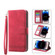 iPhone 12 mini Dierfeng Dream Line TPU + PU  Leather Phone Case - Red