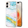 iPhone 12 mini Electroplating Marble Pattern Dual-side IMD TPU Shockproof Case - Green 004