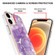 iPhone 12 mini Electroplating Marble Pattern Dual-side IMD TPU Shockproof Case - Purple 002