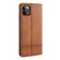 iPhone 12 mini AZNS Magnetic Calf Texture Horizontal Flip Leather Case with Card Slots & Holder & Wallet - Light Brown