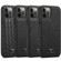iPhone 12 mini Fierre Shann Leather Texture Phone Back Cover Case  - Lychee Black