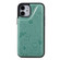 iPhone 12 mini Cat Bee Embossing Pattern Shockproof Protective Case with Card Slots & Photo Frame   - Green