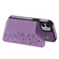 iPhone 12 mini Six Cats Embossing Pattern Protective Case with Holder & Card Slots & Photo Frame  - Purple