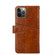 iPhone 12 mini Geometric Stitching Horizontal Flip TPU + PU Leather Case with Holder & Card Slots & Wallet  - Light Brown
