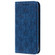 iPhone 12 mini Lucky Flowers Embossing Pattern Magnetic Horizontal Flip Leather Case with Holder & Card Slots - Dark Blue