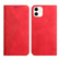 iPhone 12 mini Diamond Pattern Splicing Skin Feel Magnetic Horizontal Flip Leather Case with Card Slots & Holder & Wallet  - Red
