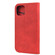 iPhone 12 mini Skin Feel Splicing Leather Phone Case  - Red