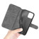 iPhone 12 mini DG.MING Retro Oil Side Horizontal Flip Case with Holder & Card Slots & Wallet  - Grey