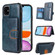 iPhone 12 mini PU + TPU + PC  Shockproof Back Cover Case with Card Slot & Holder  - Blue
