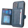 iPhone 12 mini PU + TPU + PC  Shockproof Back Cover Case with Card Slot & Holder  - Blue