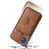 iPhone 12 mini PU + TPU + PC  Shockproof Back Cover Case with Card Slot & Holder  - Brown