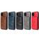 iPhone 12 mini PU + TPU + PC  Shockproof Back Cover Case with Card Slot & Holder  - Red