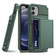 iPhone 12 mini Shockproof Heavy Duty Armor Protective Case with Slide Multi-Card Slot - Army Green