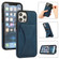 iPhone 12 mini Ultra-thin Shockproof Protective Case with Holder & Metal Magnetic Function  - Blue