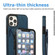 iPhone 12 mini Ultra-thin Shockproof Protective Case with Holder & Metal Magnetic Function  - Blue