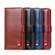 iPhone 12 mini 3-Color Pearl Texture Magnetic Buckle Horizontal Flip PU Leather Case with Card Slots & Wallet & Holder - Wine Red