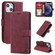 iPhone 12 mini Skin Feel Anti-theft Brush Horizontal Flip Leather Phone Case  - Red