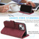 iPhone 12 mini Skin Feel Anti-theft Brush Horizontal Flip Leather Phone Case  - Red