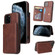 iPhone 12 mini Calf Texture Magnetic Case  - Coffee