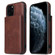 iPhone 12 mini Calf Texture Magnetic Case  - Coffee