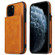 iPhone 12 mini Calf Texture Magnetic Case  - Brown