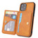 iPhone 12 mini Calf Texture Magnetic Case  - Brown