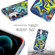 iPhone 12 mini Laser Glitter Watercolor Pattern Shockproof Protective Case with Ring Holder  - FD4
