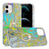 iPhone 12 mini Laser Glitter Watercolor Pattern Shockproof Protective Case with Ring Holder  - FD2