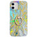 iPhone 12 mini Laser Glitter Watercolor Pattern Shockproof Protective Case with Ring Holder  - FD2