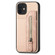 iPhone 12 mini Carbon Fiber Horizontal Flip Zipper Wallet Phone Case - Khaki