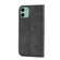 iPhone 12 mini Cubic Grid Calf Texture Magnetic Closure Leather Phone Case - Black
