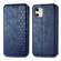 iPhone 12 mini Cubic Grid Pressed Horizontal Flip Magnetic PU Leather Case with Holder & Card Slots & Wallet - Blue