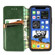 iPhone 12 mini Cubic Grid Pressed Horizontal Flip Magnetic PU Leather Case with Holder & Card Slots & Wallet - Green