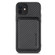 iPhone 12 mini Carbon Fiber Leather Card Magsafe Magnetic Phone Case - Black