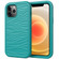 iPhone 12 mini Wave Pattern 3 in 1 Silicone+PC Shockproof Protective Case - Dark Sea Green