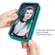 iPhone 12 mini Wave Pattern 3 in 1 Silicone+PC Shockproof Protective Case - Dark Sea Green