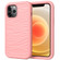 iPhone 12 mini Wave Pattern 3 in 1 Silicone+PC Shockproof Protective Case - Rose Gold