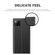 iPhone 12 mini Side Window Display Magnetic Suction Plain Grain Flip PU Leather + PC Case with Holder  - Black