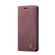 iPhone 12 mini CaseMe-013 Multifunctional Retro Frosted Horizontal Flip Leather Case with Card Slot & Holder & Wallet - Wine Red