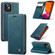 iPhone 12 mini CaseMe-013 Multifunctional Retro Frosted Horizontal Flip Leather Case with Card Slot & Holder & Wallet - Blue